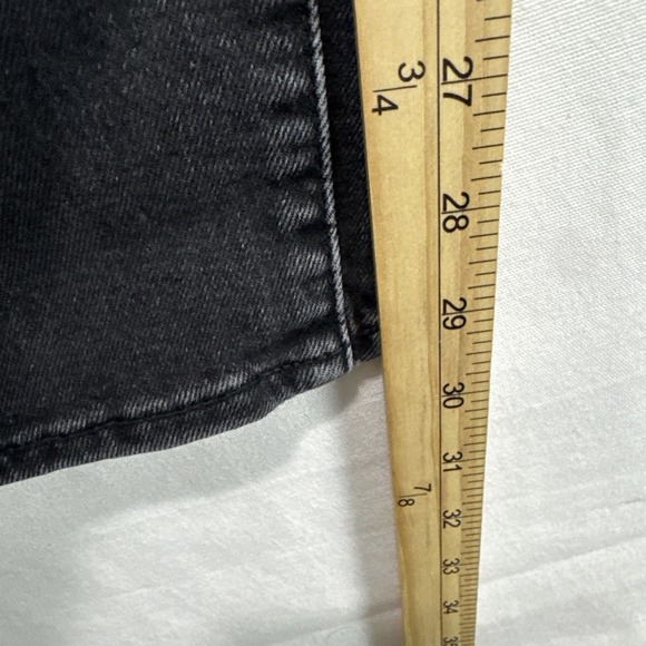 Levis 541 Jeans Mens 31x29 Big E Black Denim Athletic Taper Stretch Casual Hemed - Picture 7 of 12